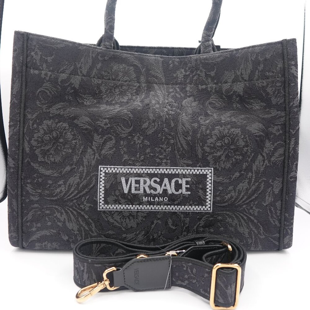 Versace TOTE Athena Barocco Jacquard Large Gray